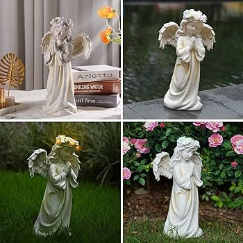 Amazon.com: Kssiaz Angel Garden Statue,Memory Guardian Solar
